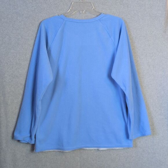 Disney Frozen Olaf Snowman Blue Fleece Pajama Set Women's L/XL - Picture 2 of 7